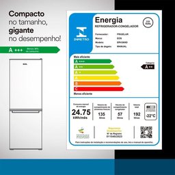 Geladeira Eos 192 Litros Duplex Inverse Inox Erv260ids 220v - 2