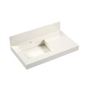 Ver imagem 2 de Lavatório em Porcelanato para Banheiro 80cm com Cuba Esculpida Yescasa Branco/Bianco