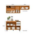 Ver imagem 3 de Cozinha Modulada Ravena 3 Peças com Balcão 120cm Flex Armário Aéreo 120cm e Aéreo Geladeira Poliman