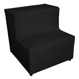 Kit Maca Estética Capitonê com Mocho e Escadinha Turqueza Slk Decor Reta Preto - 4