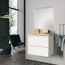 Ver imagem 4 de Lavatório em Porcelanato para Banheiro 80cm com Cuba Esculpida Bege/Travertino Yescasa