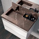 Ver imagem 1 de Lavatório em Porcelanato para Banheiro 80cm com Cuba Esculpida