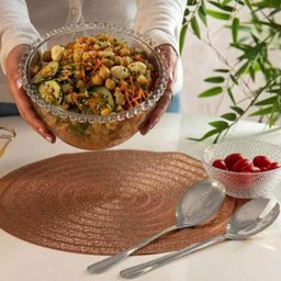 Colher em Aço Inox para Servir Positano 26cm Lyor Colher de Arroz Sobremesas Assados Prateada - 4