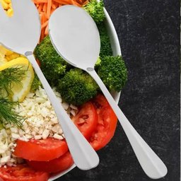 Colher em Aço Inox para Servir Positano 26cm Lyor Colher de Arroz Sobremesas Assados Prateada - 5