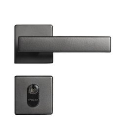 Fechadura 408 Com Roseta Preto Externa - 1