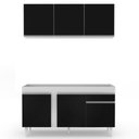 Ver imagem 5 de Armário Aéreo Argélia e Balcão Para Pia 150cm Dakota Branco/Preto - Lumil