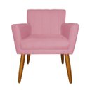 Ver imagem 4 de Poltrona Decorativa Elegante Cecília Recepção Escritório Sala de Estar Suede Rosa