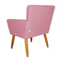 Ver imagem 3 de Poltrona Decorativa Elegante Cecília Recepção Escritório Sala de Estar Suede Rosa