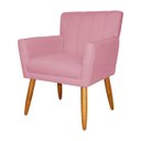 Ver imagem 6 de Poltrona Decorativa Elegante Cecília Recepção Escritório Sala de Estar Suede Rosa