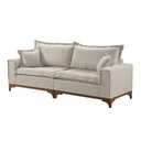 Ver imagem 1 de Sofá 4 Lugares Living M-47 Veludo Martins Creme