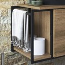 Ver imagem 3 de Gabinete Banheiro Suspenso 80cm Cuba Oval Ripy Mel/preto Z54 - Mpozenato