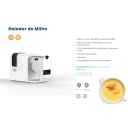 Ralador De Milho Elétrico Profissional Anodilar Aço Inox 1/4:127v - 3