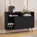 Ver imagem 1 de Buffet Aparador 3 Portas 5 Nichos Celta Preto