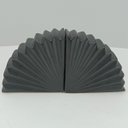 Ver mais imagens de Jogo 2 Peças Adorno Decorativo de Cerâmica Cinza 14.3x14.5x6.0cm Enfeite Mesa