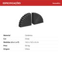 Ver imagem 2 de Jogo 2 Peças Adorno Decorativo de Cerâmica Cinza 14.3x14.5x6.0cm Enfeite Mesa
