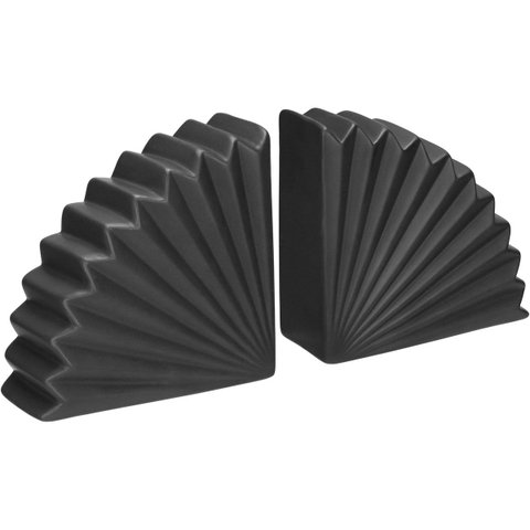Jogo 2 Peças Adorno Decorativo de Cerâmica Cinza 14.3x14.5x6.0cm Enfeite Mesa