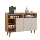 Ver imagem 2 de Buffet Aparador 3 Portas 5 Nichos Celta Bege/Nature/Off White