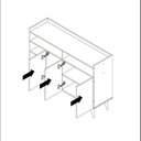 Ver imagem 3 de Buffet Aparador 3 Portas 5 Nichos Celta