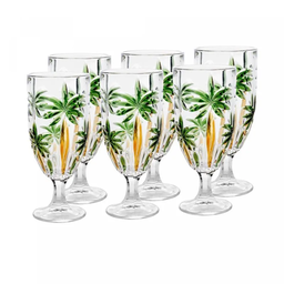 Conjunto 6 Taças de Cristal Palm Tree 450ml - 1