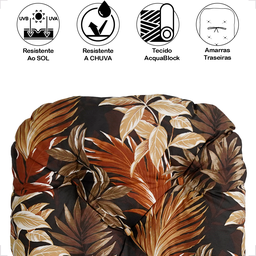 Almofada Futon Impermeável Cadeiras Área e Jardim Tam.120x60 - 6