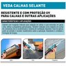 Cola de Silicone Veda Calha Rufo Telhado Selante 280ml Acetinado Fungicida Multiuso Resistente Prote - 3