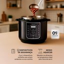 Ver imagem 6 de Panela de Pressão Elétrica 5 Litros Eos Multicooker Digital Inox Preto Epp50dp 220v