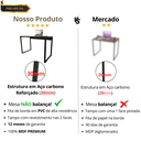 Ver imagem 5 de Mesa Escrivaninha Home Ofice Industrial 100% Mdf:branco-cobre