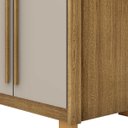 Ver imagem 6 de Guarda-roupa Dubai Majestic 6 Portas 3 Gavetas com Maleiro Interno Nature/fendi 100% Mdf - Vila Rica