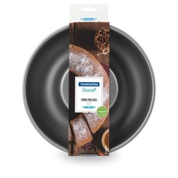 Forma para Bolo Alumínio com Revestimento Antiaderente Starflon Grafite 24 Cm 1,4 L - 5