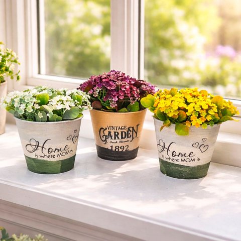 Arranjos Artificial Decoração Centro de Mesa 15cm Kit 3PÇS