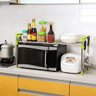 Prateleira Inox Organizador de Cozinha Banheiro Estante Ajustavel Multifuncional Microondas - 3