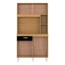 Ver imagem 3 de Armário para Cozinha Kit Duda 90 Cm Damasco Preto – Poquema