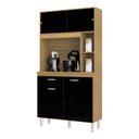 Ver imagem 1 de Armário para Cozinha Kit Duda 90 Cm Damasco Preto – Poquema