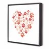 Quadro Cachorro Patas Em Coração 60X60Cm Slim Preta B092 - 1