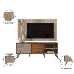 Rack com Painel para TV até 65 Polegadas 2 Portas Cronos  - 3