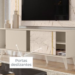 Rack com Painel para TV até 65 Polegadas 2 Portas Cronos  - 6