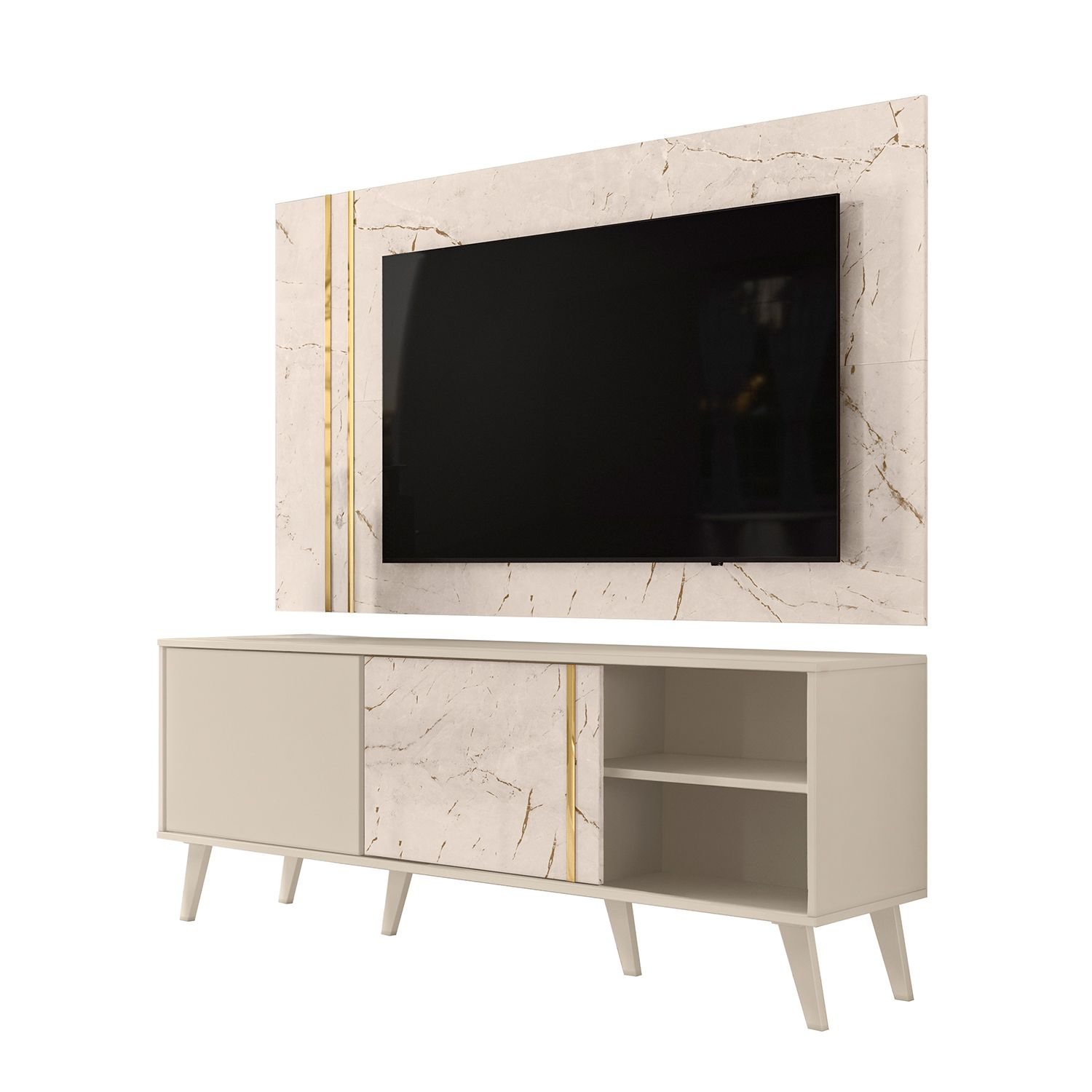 Rack com Painel para TV até 65 Polegadas 2 Portas Cronos  - 8