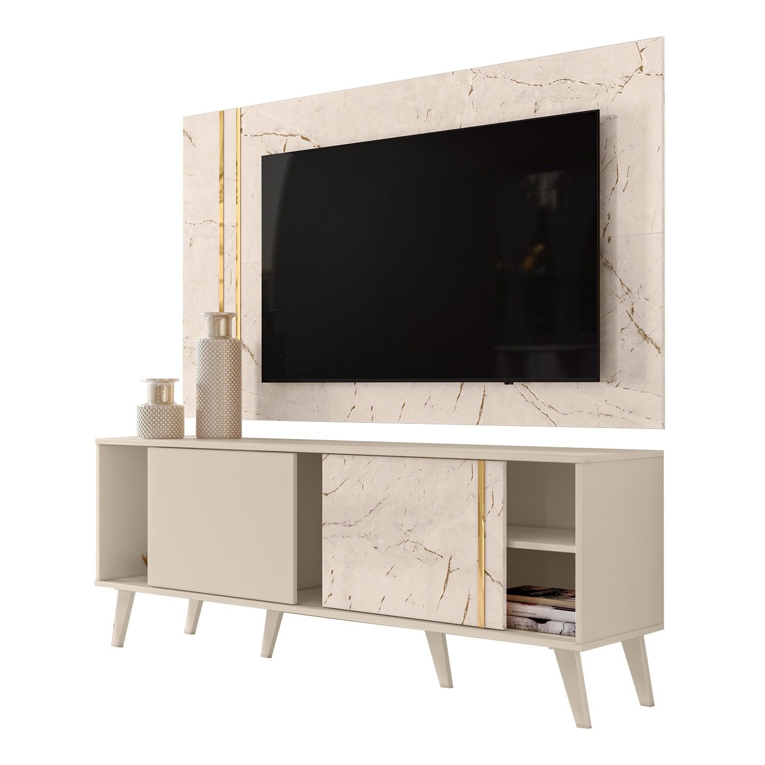 Rack com Painel para TV até 65 Polegadas 2 Portas Cronos  - 9
