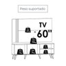 Rack com Painel para TV até 60 Polegadas 2 Portas Cronos  - 12