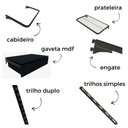 Ver imagem 3 de Guarda Roupa Closet Aramado Modulado Gaveta Mdf 3,70m Pt