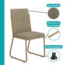 Ver imagem 7 de Conjunto de Sala de Jantar 4 Cadeiras Argelia Carraro Noce Dourado