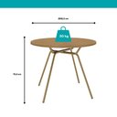 Ver imagem 4 de Conjunto de Sala de Jantar 4 Cadeiras Argelia Carraro Noce Dourado