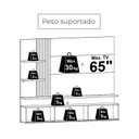 Ver mais imagens de Painel para Tv até 65 Polegadas 167,5cmx200cm Led Ripado 2 Portas Atena