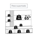 Ver mais imagens de Painel Ripado para TV até 65 Polegadas com LED 3 Portas 167,5x200cm Atena Yescasa Bege