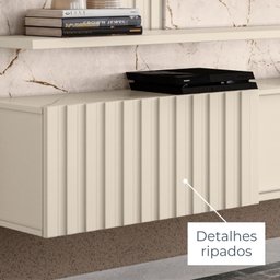 Painel para TV até 65 Polegadas LED Ripado 2 Portas Atena  - 12