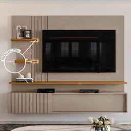 Painel para TV até 65 Polegadas LED Ripado 2 Portas Atena  - 7