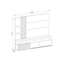 Ver imagem 5 de Painel Ripado para TV até 65 Polegadas com LED 2 Portas 167,5x200cm Atena Yescasa