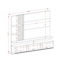 Ver imagem 7 de Painel para Tv até 65 Polegadas 167,5cmx200cm Led Ripado 2 Portas Atena