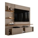 Ver imagem 6 de Painel Ripado para TV até 65 Polegadas com LED 3 Portas 167,5x200cm Atena Yescasa Bege