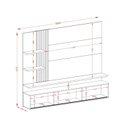 Ver imagem 7 de Painel Ripado para TV até 65 Polegadas com LED 2 Portas 167,5x200cm Atena Yescasa